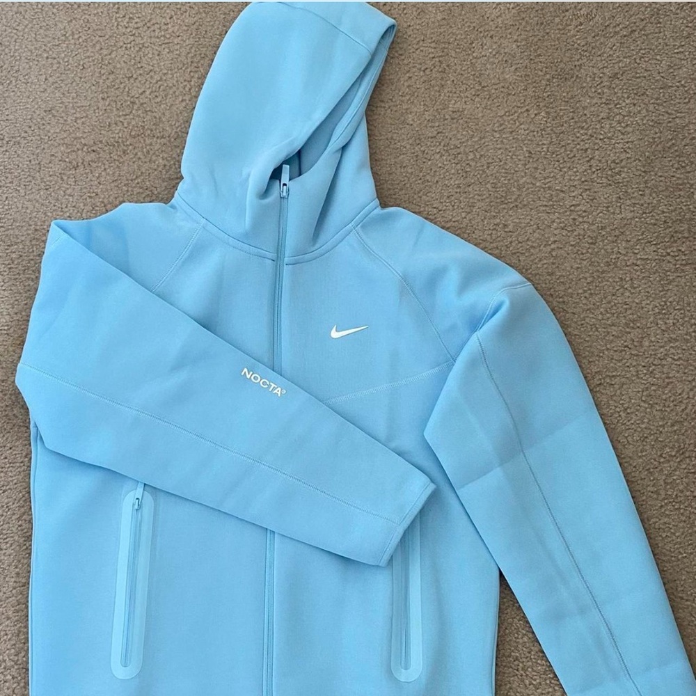 Nike NOCTA Light Blue Full-Zip Hoodie and pants set